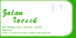 zalan kocsik business card